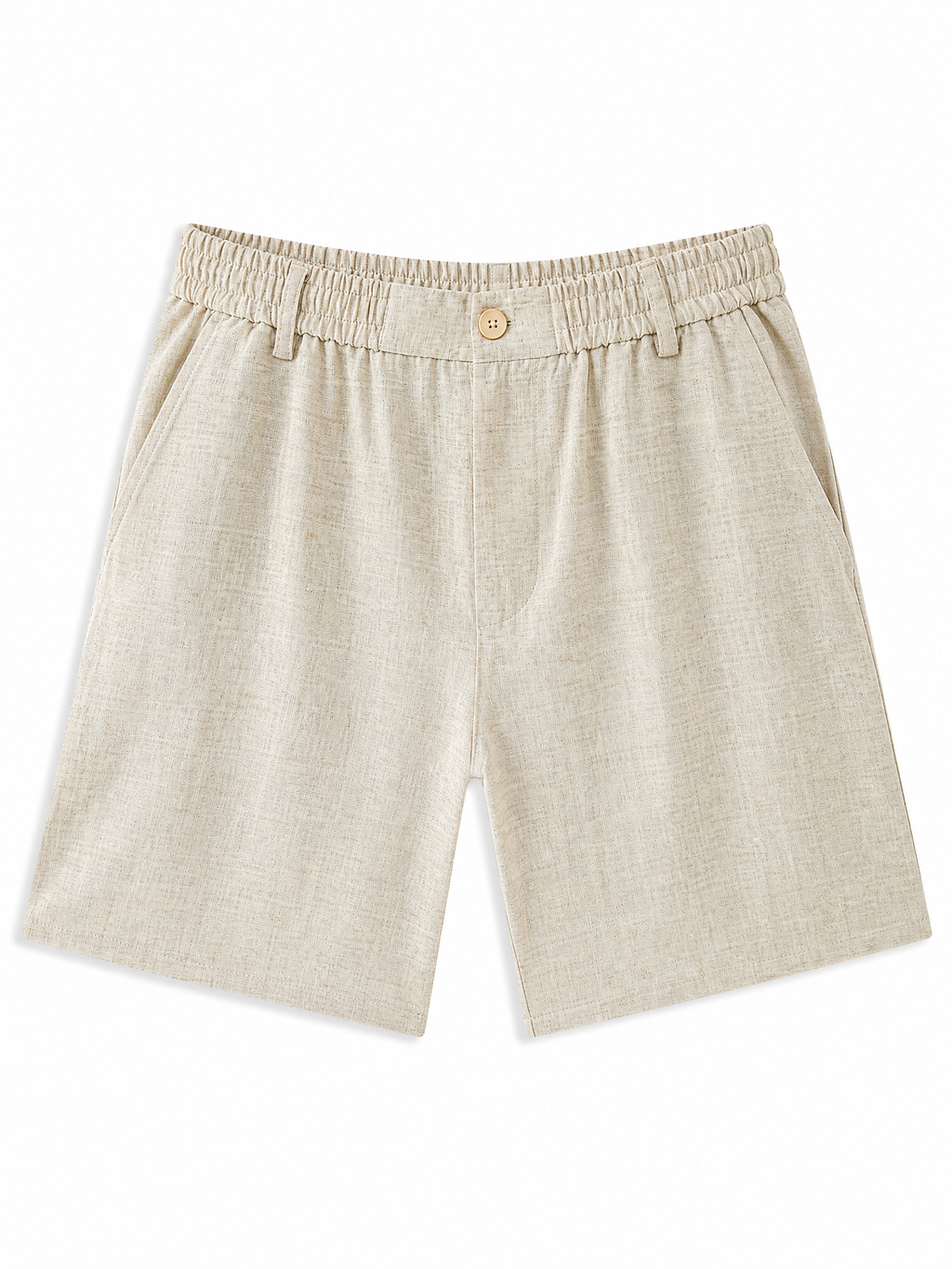 Men's Linen Chino Shorts | Concealed Drawstring & Zipper Pockets