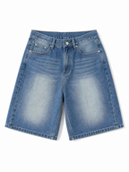 LIVORA Men's Baggy Denim Jorts | 12" Long Y2K Streetwear