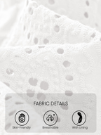 LIVORA Women's Embroidered Eyelet Blouse | Sleeveless Button Down Summer Top