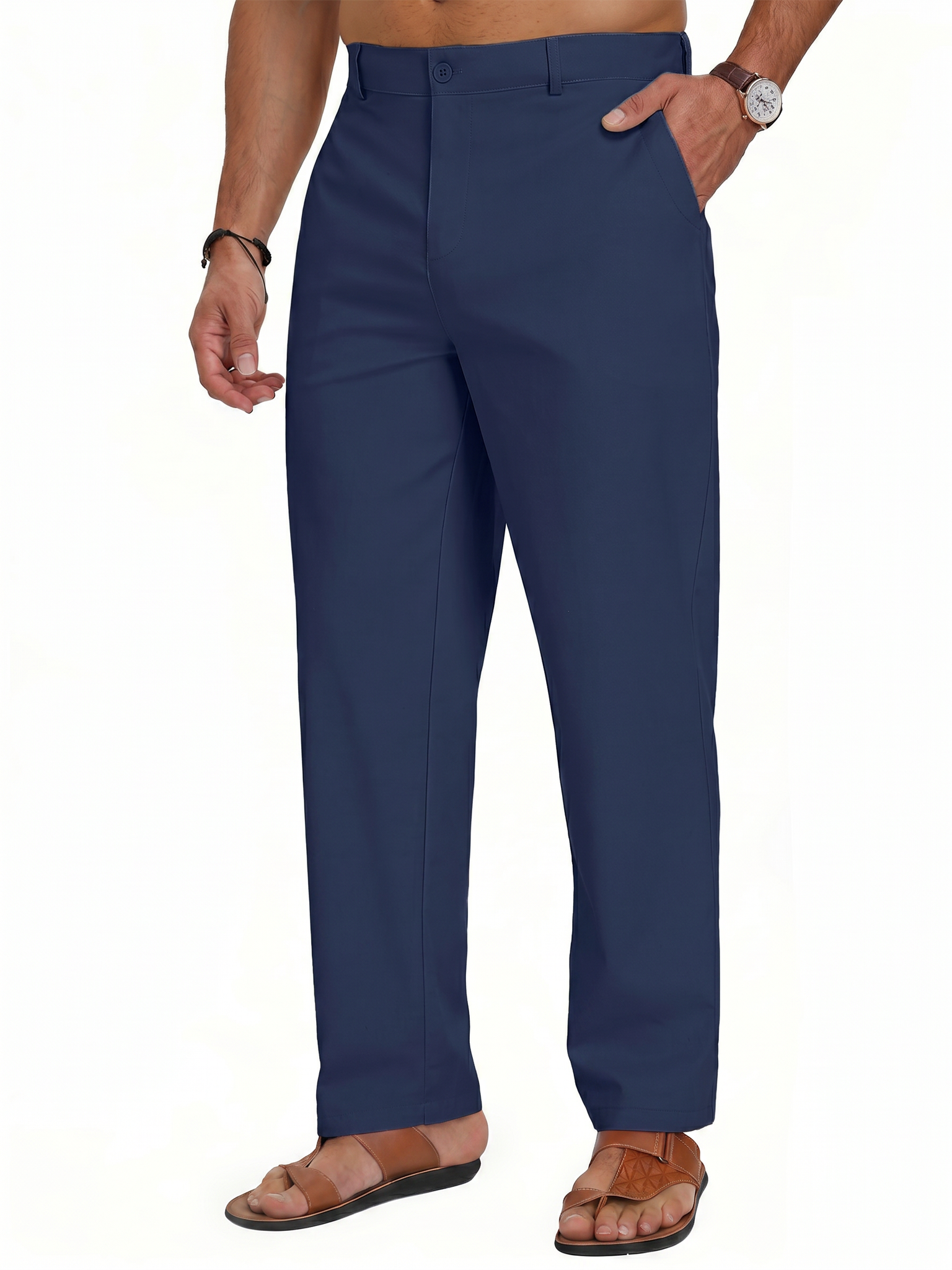 Men's Cotton Linen Pants | Loose Fit Summer Casual Trousers
