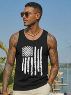 LIVORA Men's Palm Tree Graphic Tank Top | Cotton Sleeveless Summer Shirt