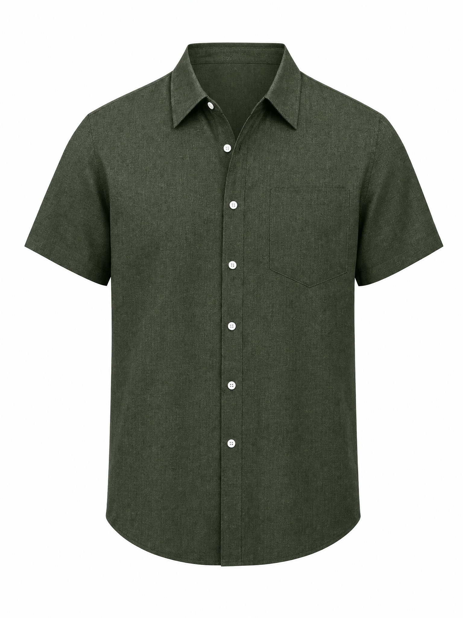 LIVORA Men's Linen Short Sleeve Button Down Shirt | Lightweight Summer Style