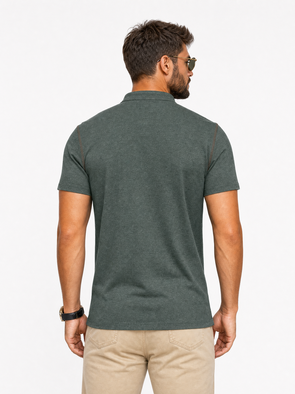 LIVORA Men's Cotton Short Sleeve Henley Shirt | Button Front with Pocket