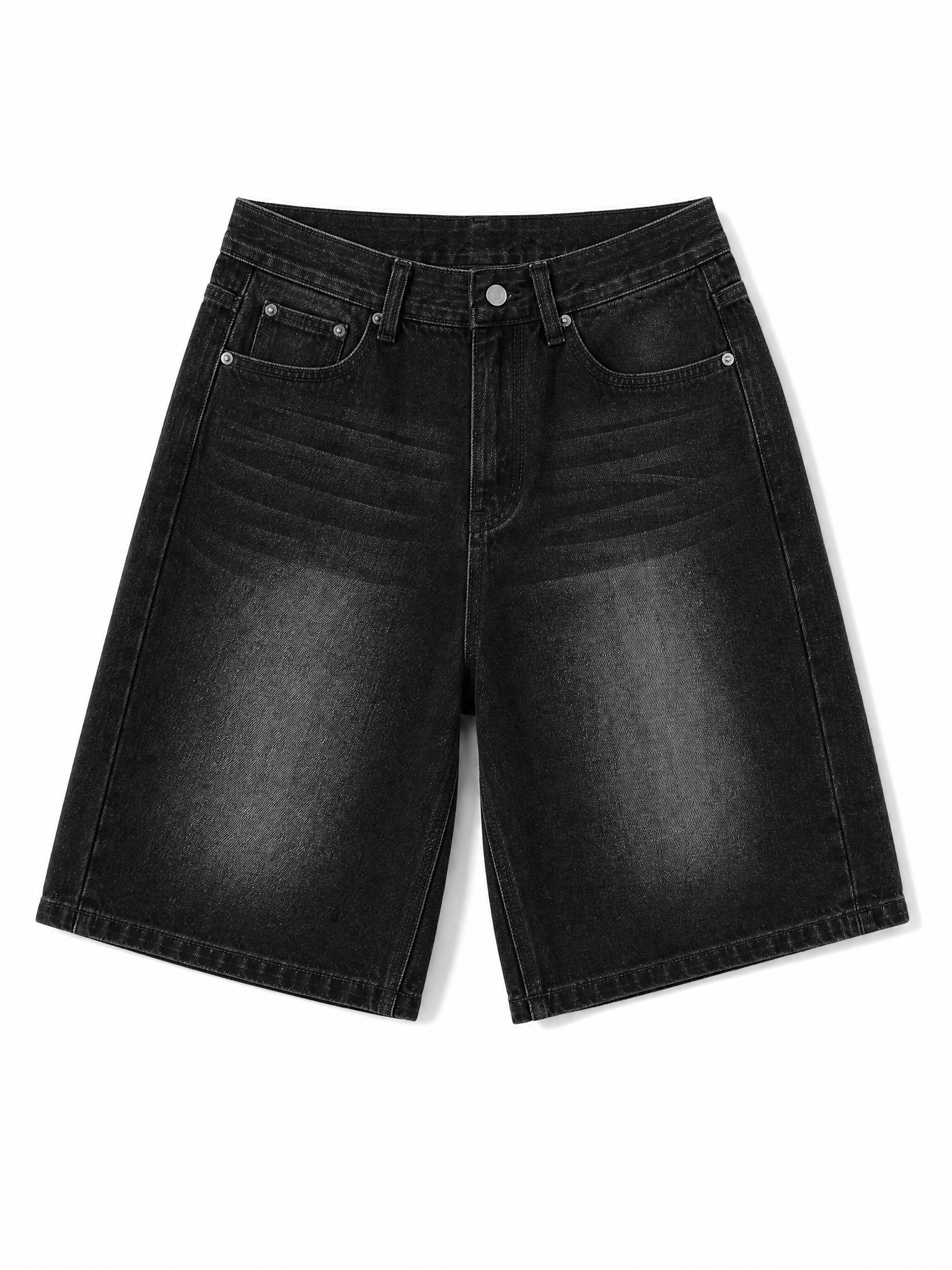 LIVORA Men's Baggy Denim Jorts | 12" Long Y2K Streetwear