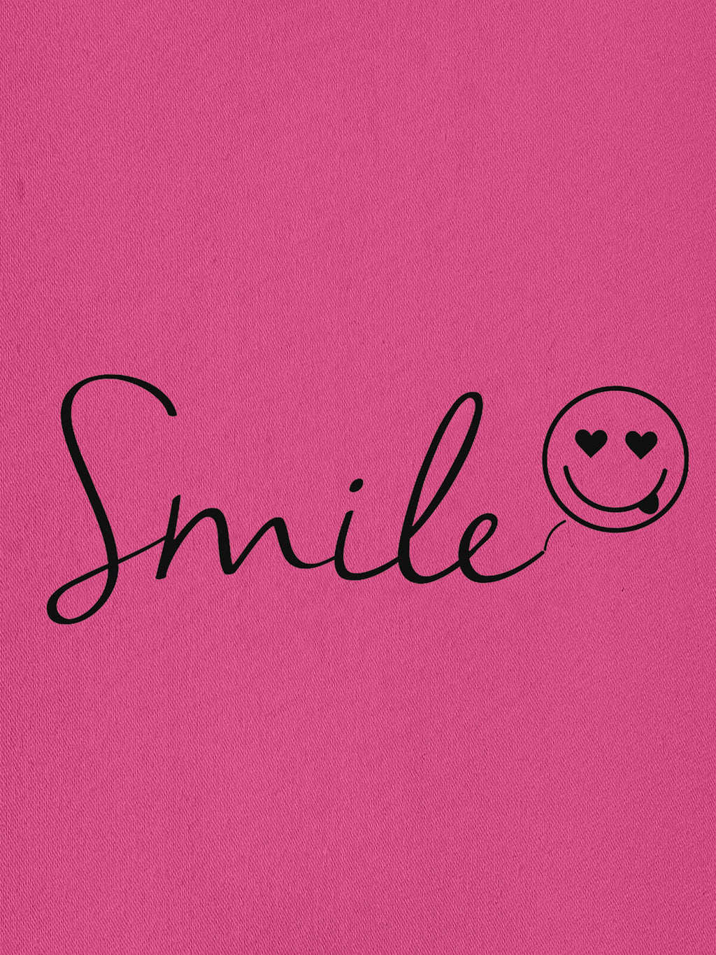 Women Oversized Smile Print Cotton T Shirt