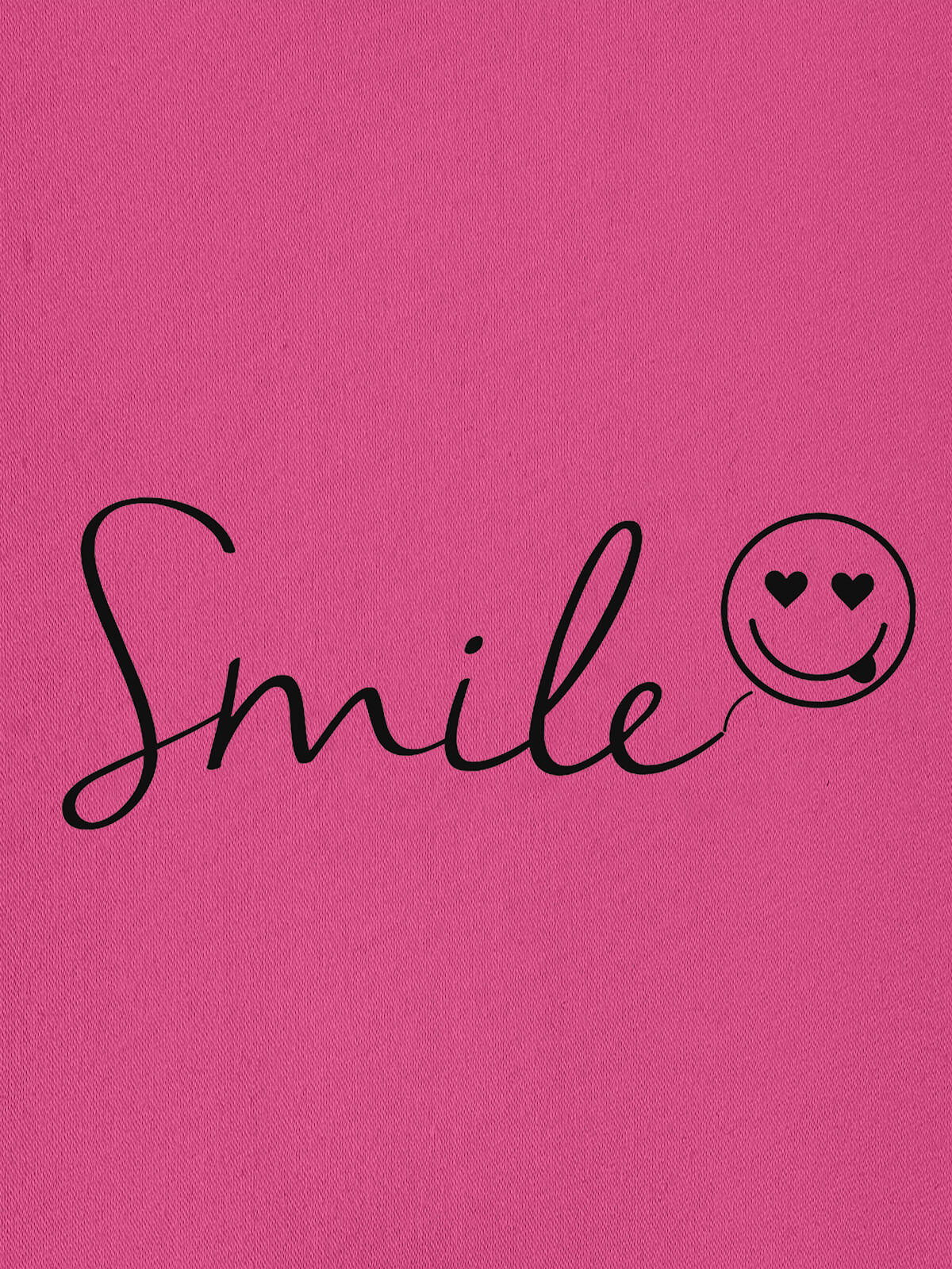 Women Oversized Smile Print Cotton T Shirt