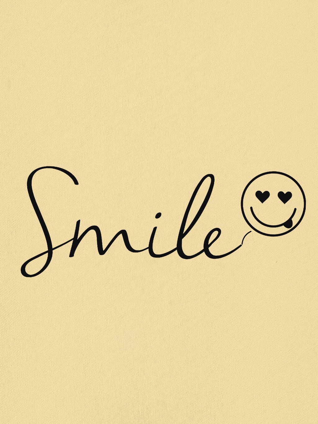Women Oversized Smile Print Cotton T Shirt