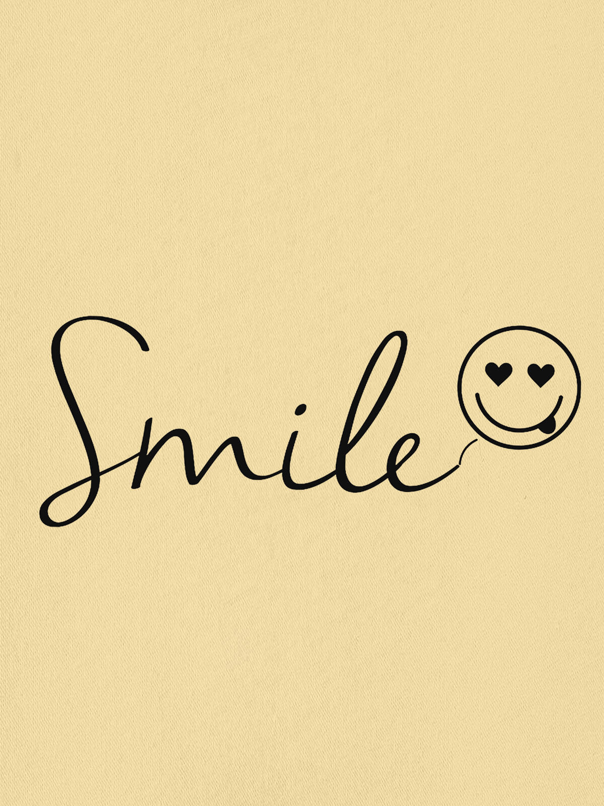 Women Oversized Smile Print Cotton T Shirt