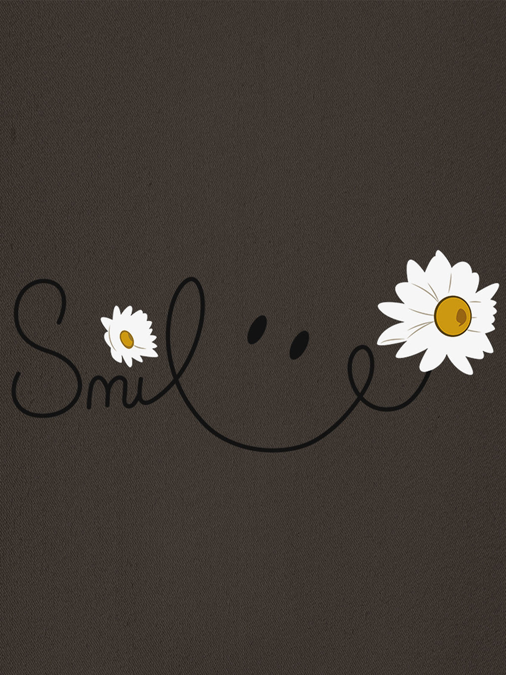 Women Oversized Smile Print Cotton T Shirt