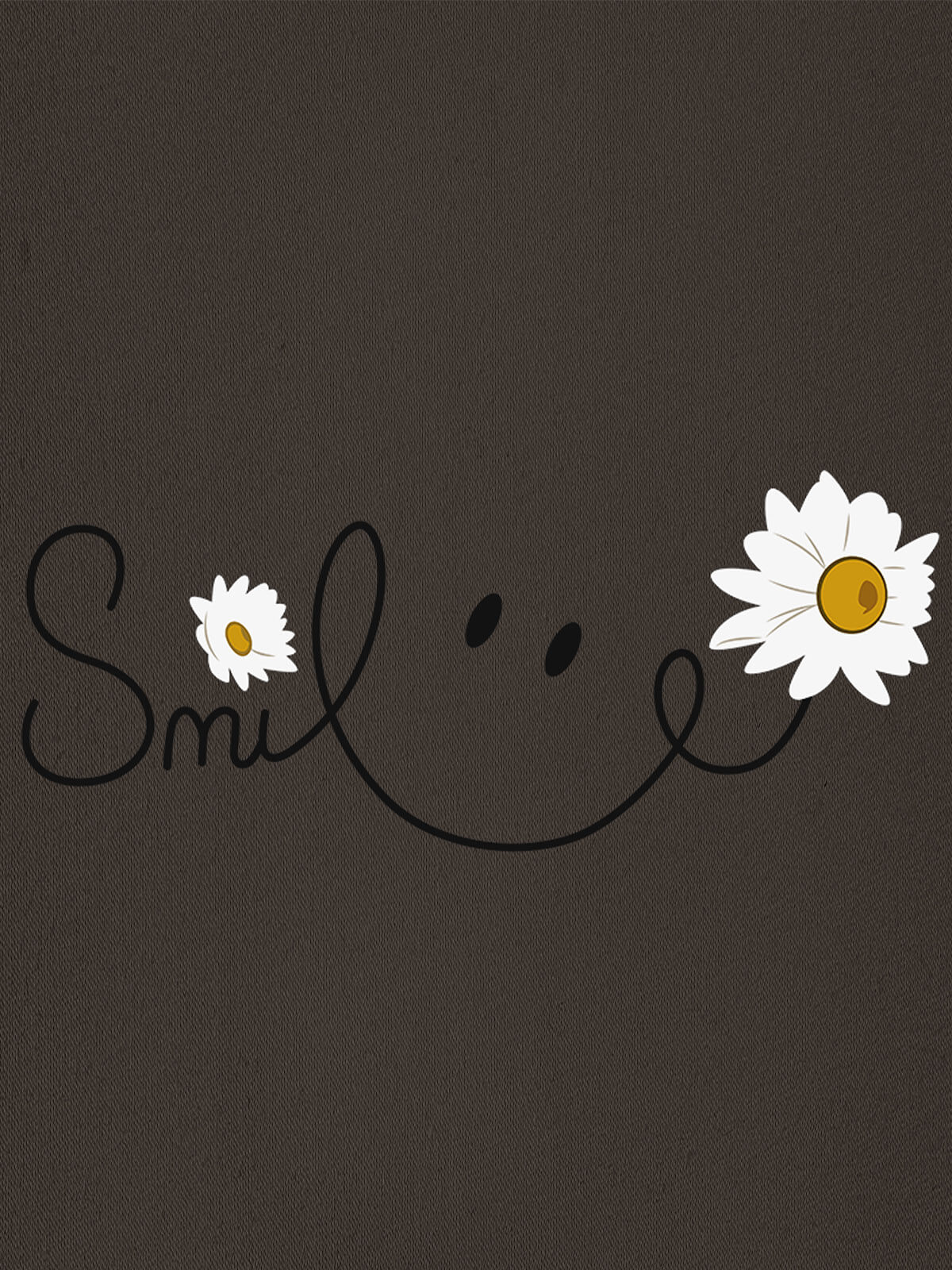 Women Oversized Smile Print Cotton T Shirt
