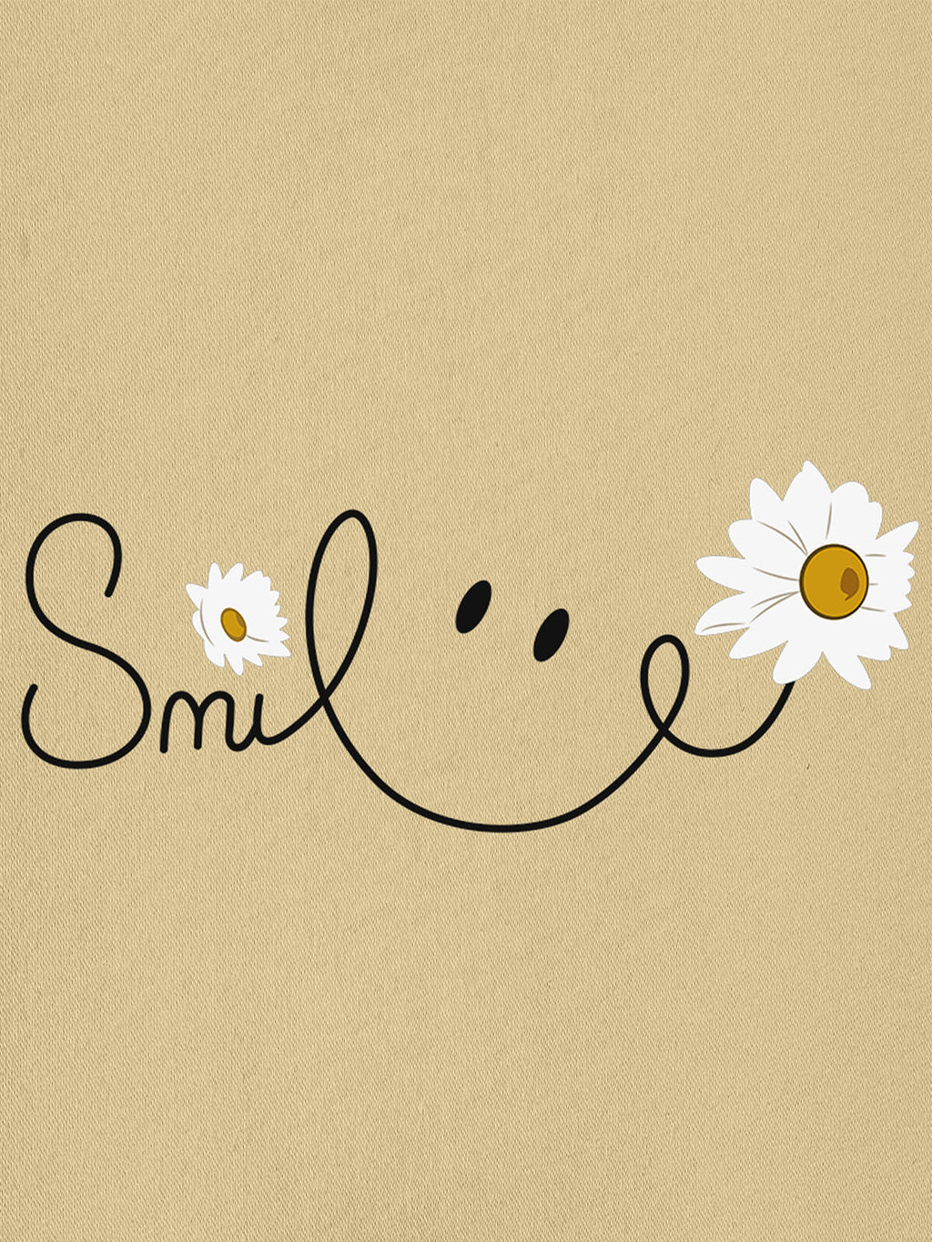 Women Oversized Smile Print Cotton T Shirt