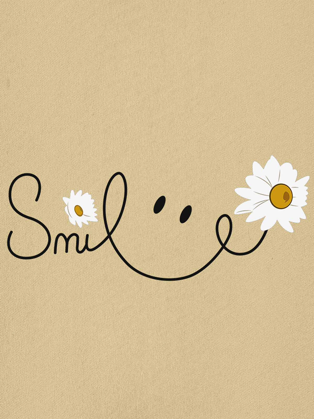 Women Oversized Smile Print Cotton T Shirt