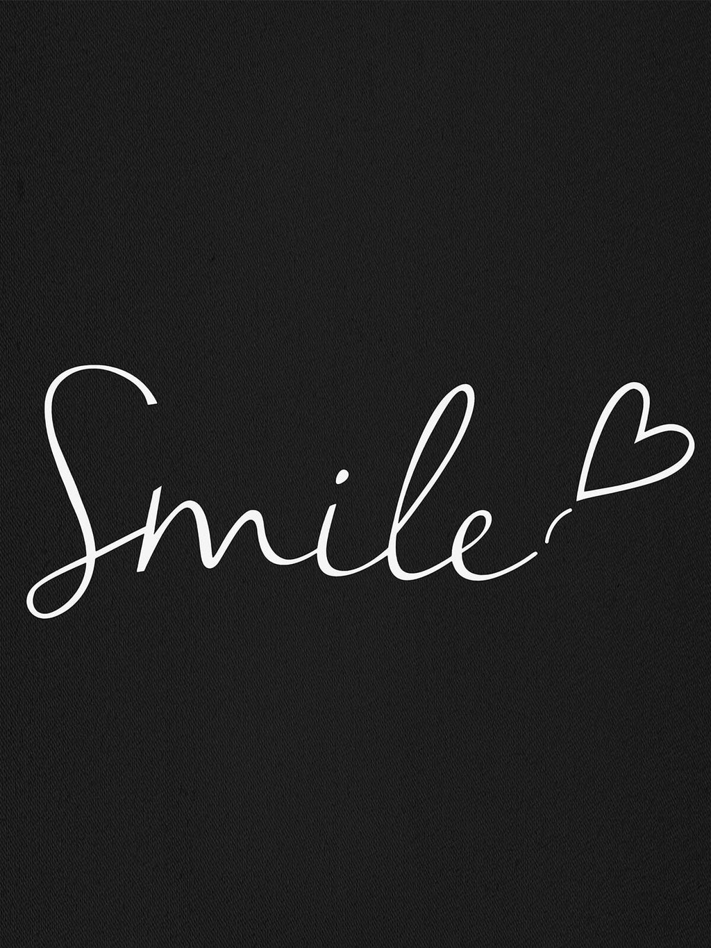 Women Oversized Smile Print Cotton T Shirt