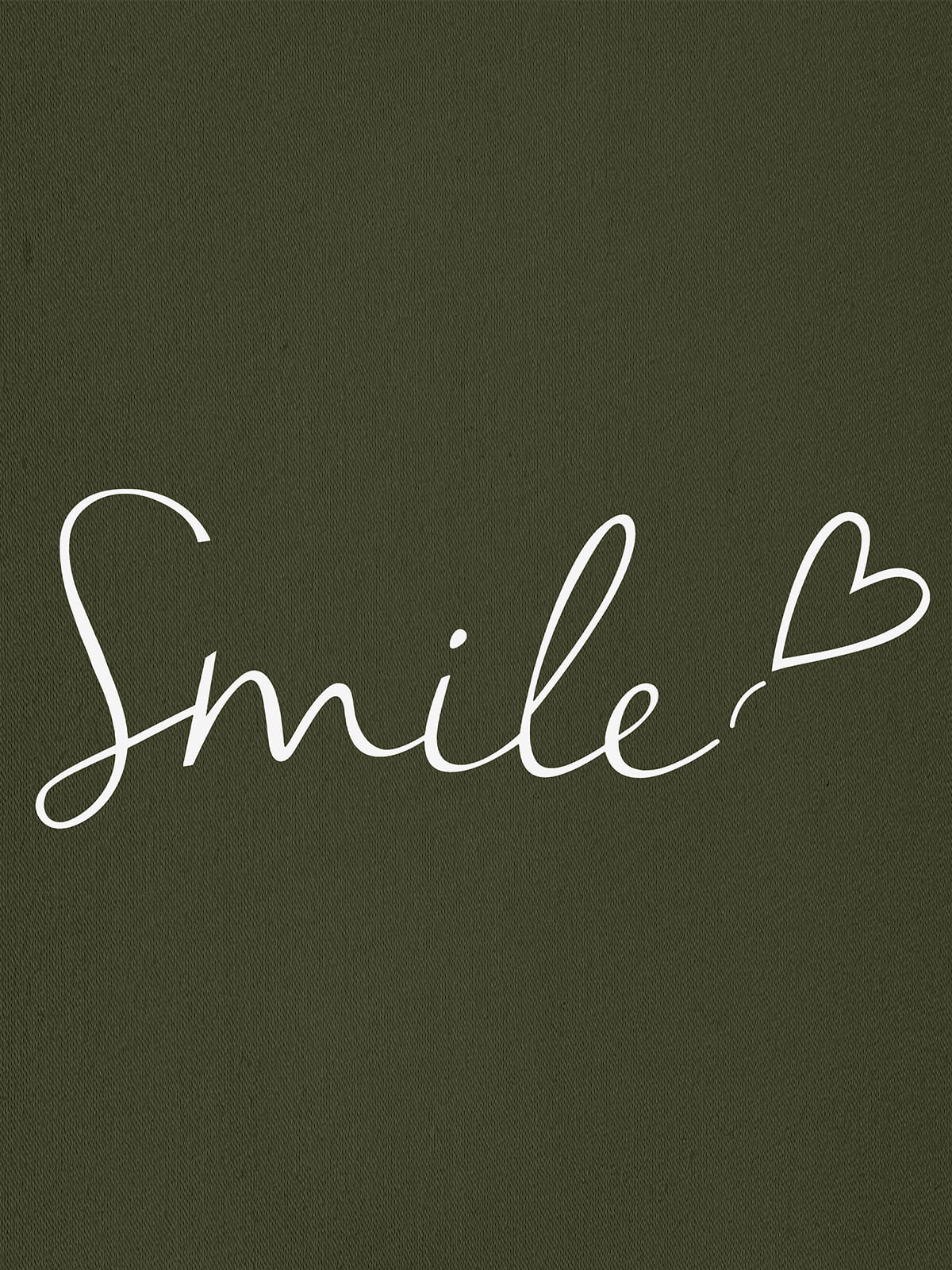 Women Oversized Smile Print Cotton T Shirt