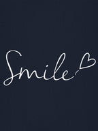 Women Oversized Smile Print Cotton T Shirt
