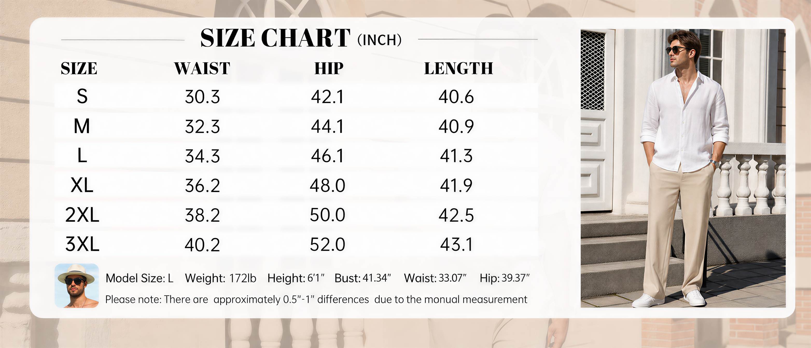 Men's Cotton Linen Pants | Loose Fit Summer Casual Trousers