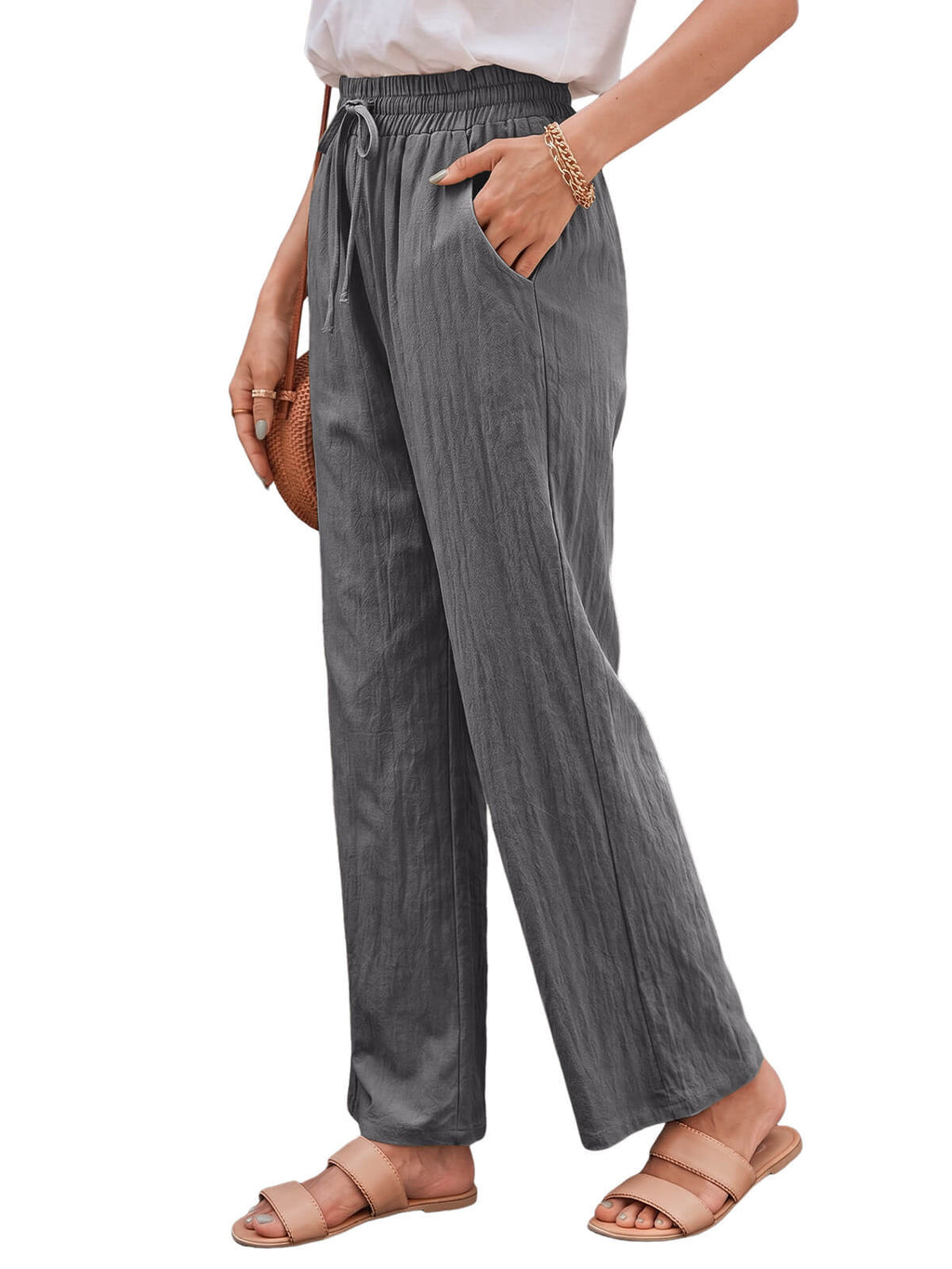 Womens Cotton Linen Pants