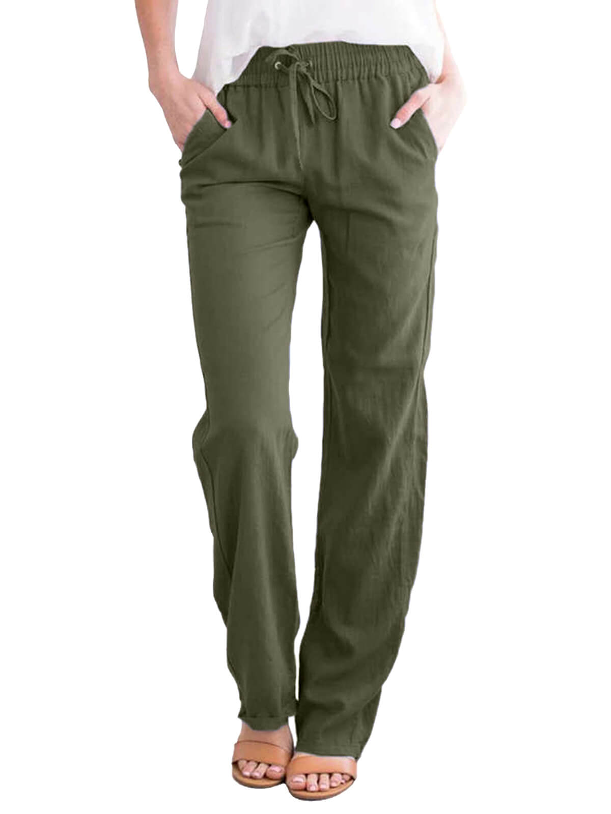 Womens Cotton Linen Pants