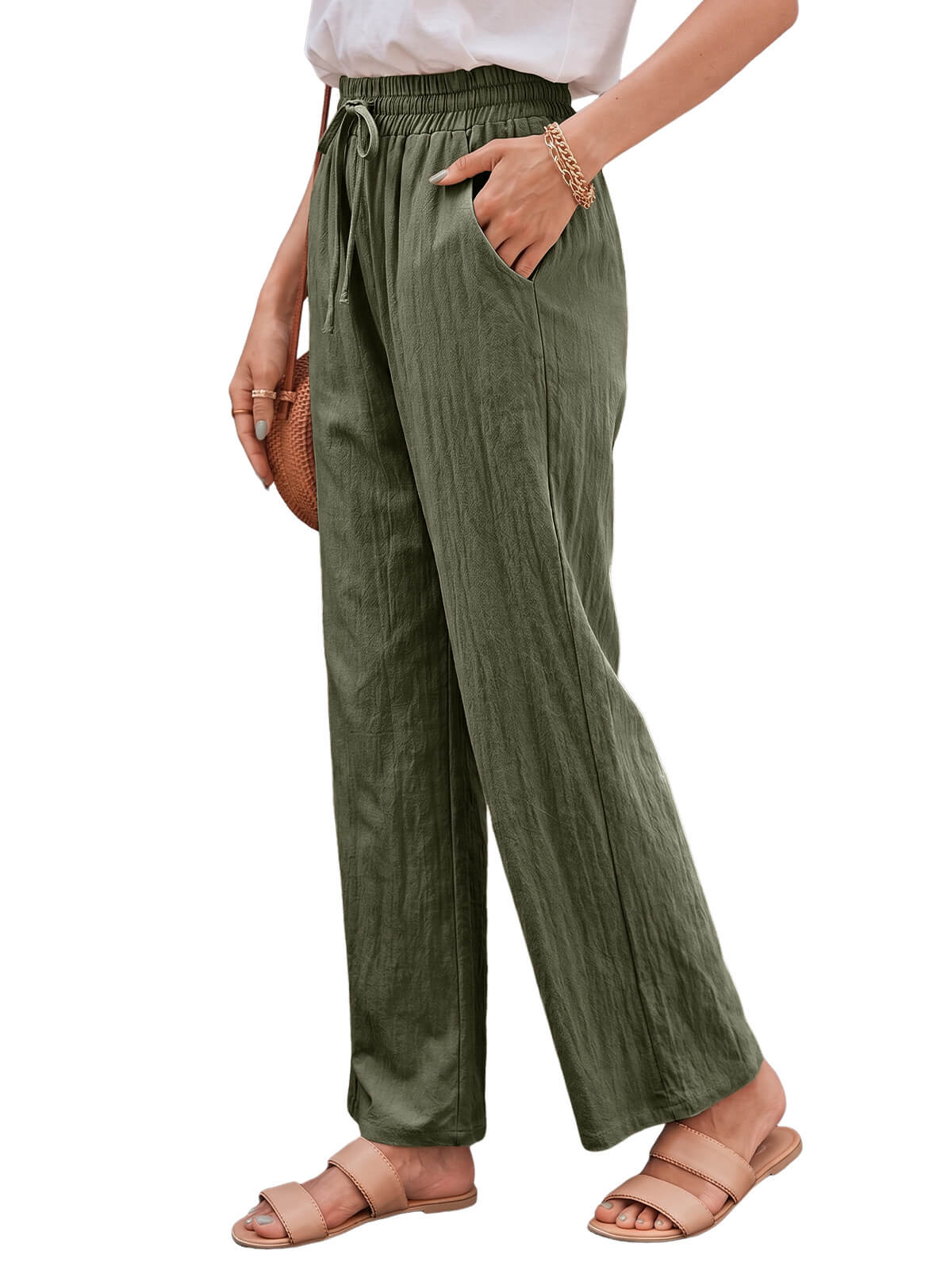 Womens Cotton Linen Pants