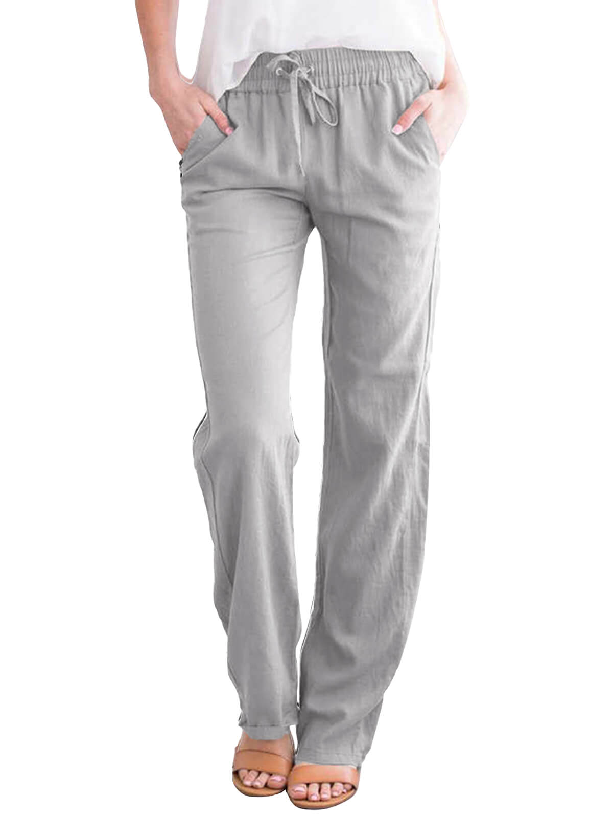 Womens Cotton Linen Pants