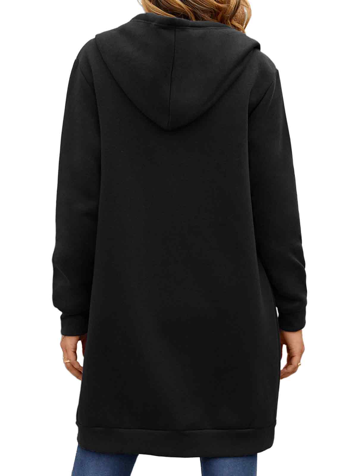 Women Long Fleece Winter Jacket Sherpa Lined Coat