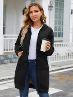Women Long Fleece Winter Jacket Sherpa Lined Coat