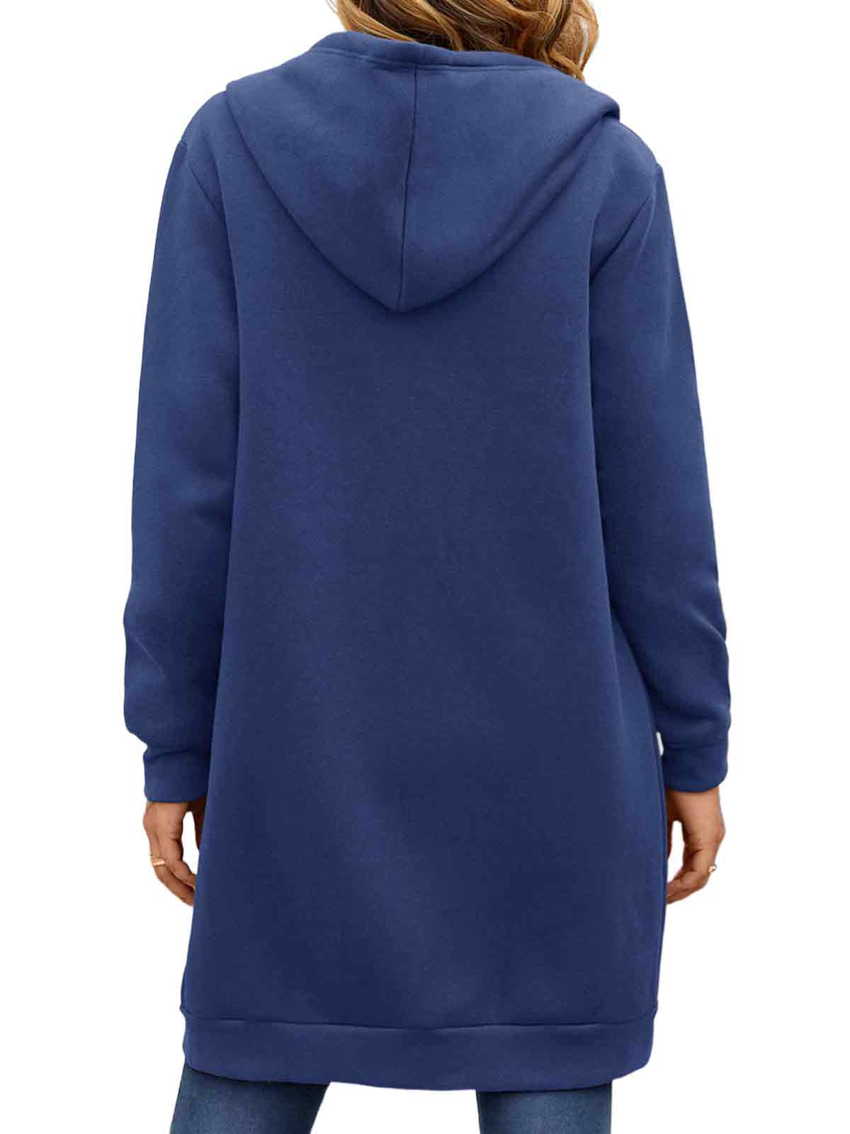 Women Long Fleece Winter Jacket Sherpa Lined Coat