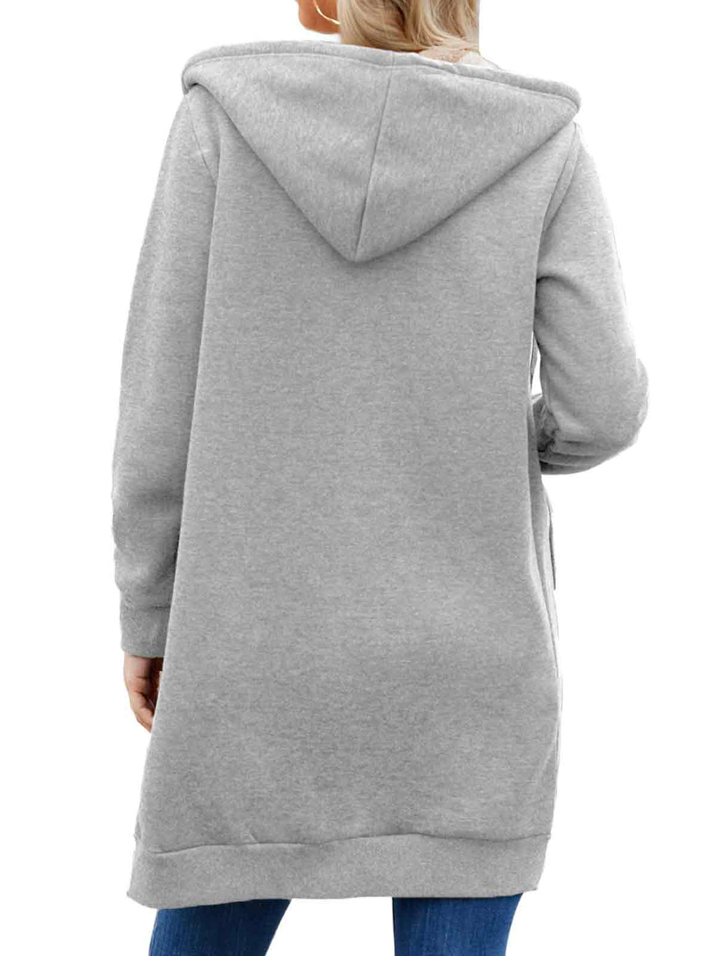 Women Long Fleece Winter Jacket Sherpa Lined Coat
