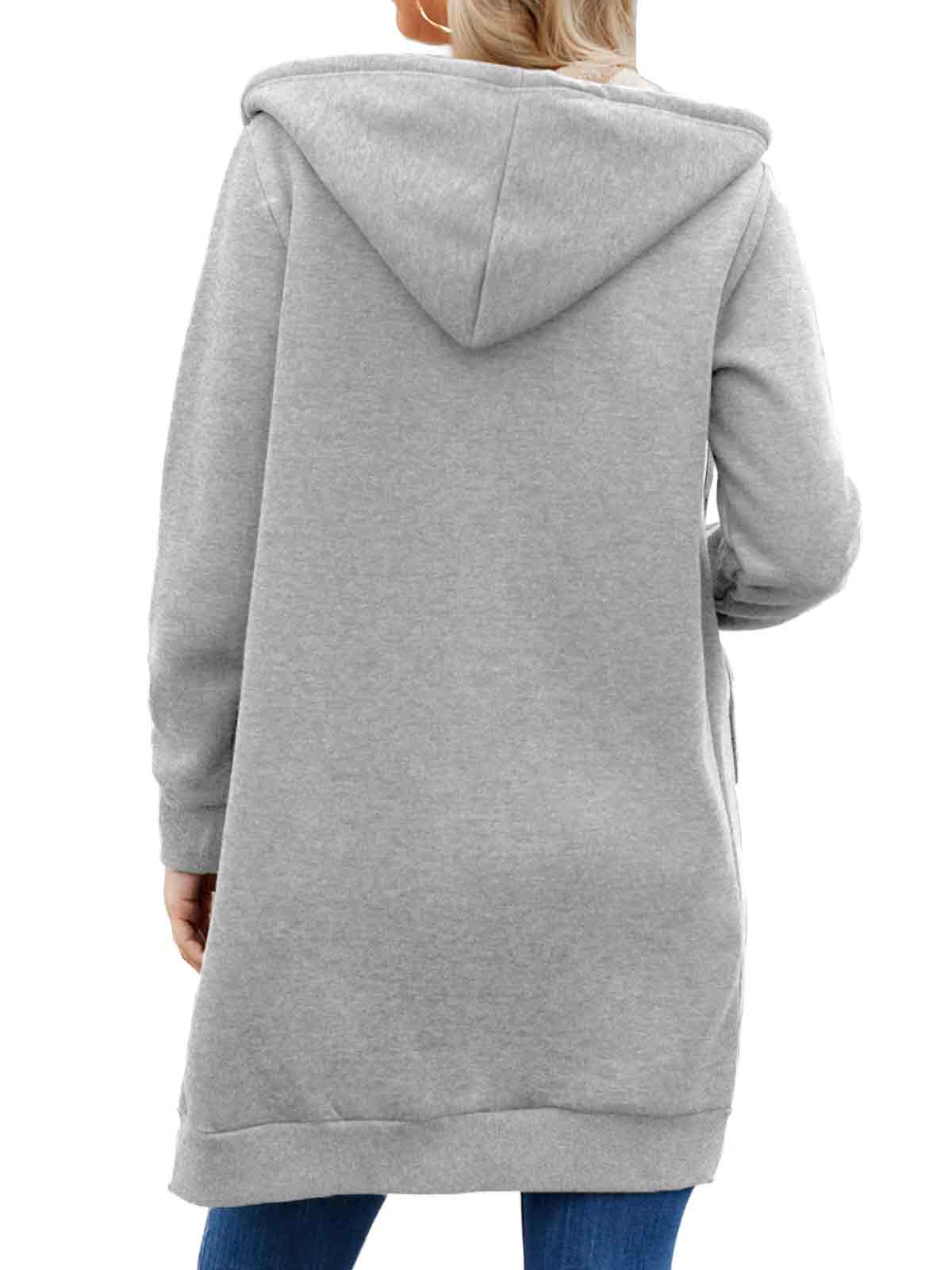 Women Long Fleece Winter Jacket Sherpa Lined Coat