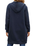 Women Long Fleece Winter Jacket Sherpa Lined Coat
