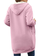 Women Long Fleece Winter Jacket Sherpa Lined Coat