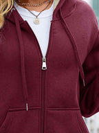 Women Long Fleece Winter Jacket Sherpa Lined Coat