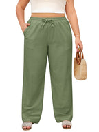 Women’s Linen Palazzo Trousers with Pockets