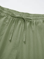 Women’s Linen Palazzo Trousers with Pockets