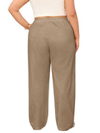 Women’s Linen Palazzo Trousers with Pockets