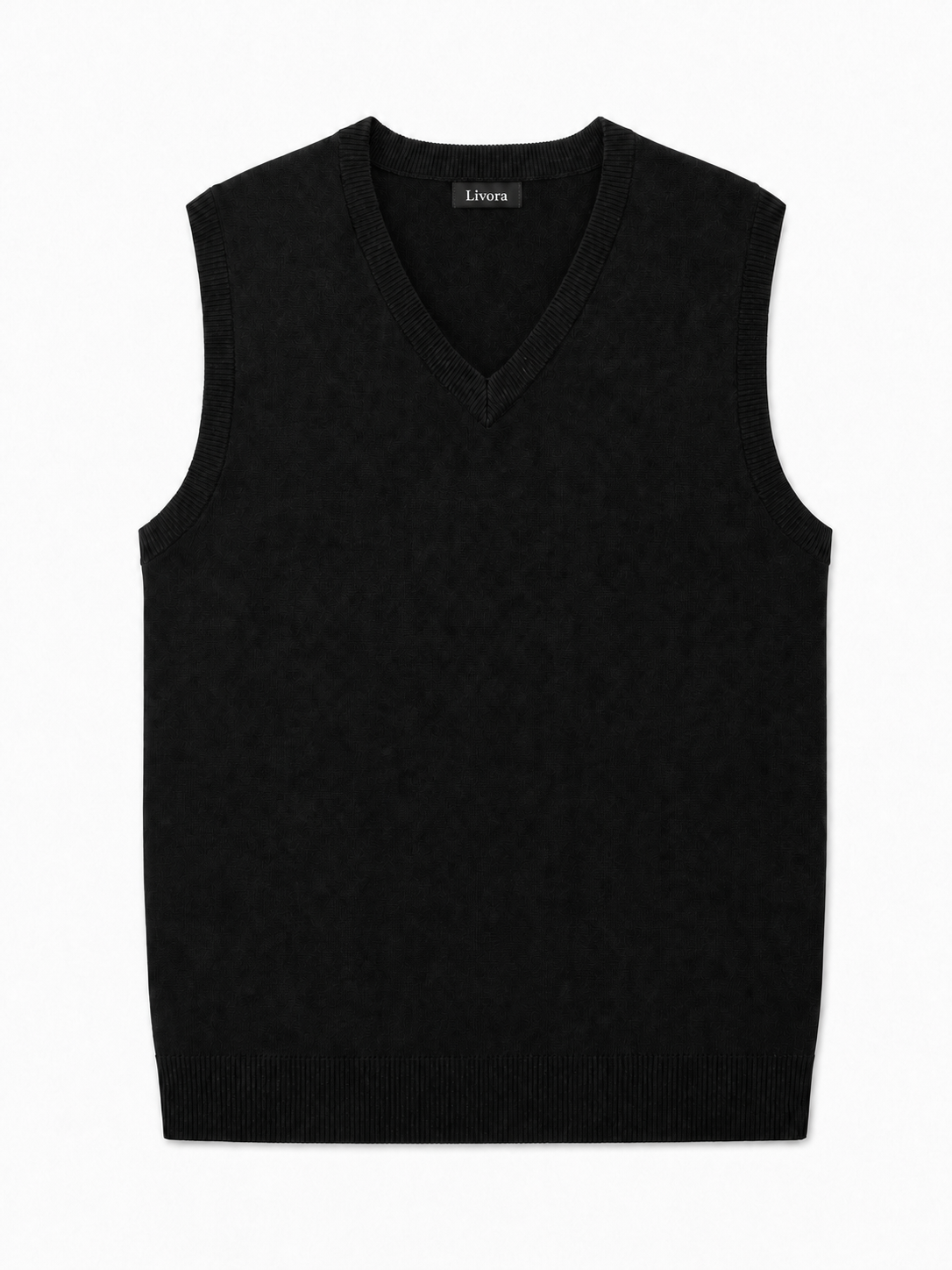 LIVORA Men's V Neck Sweater Vest | Casual Knit Vest