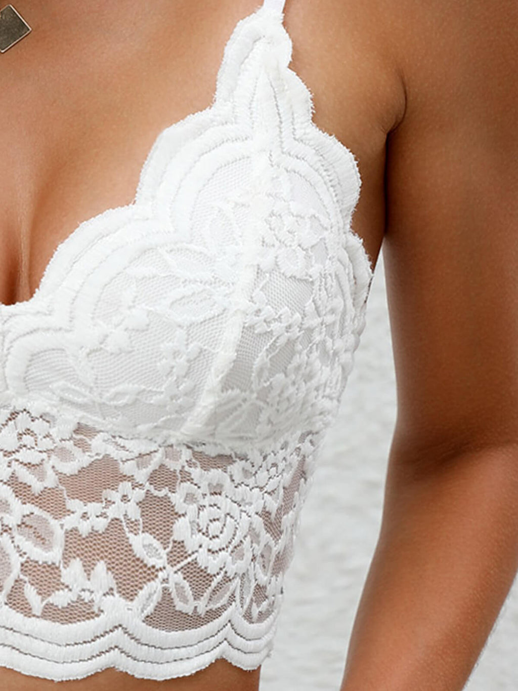 Sexy Lace Spaghetti Strap Crop Top