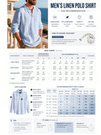 LIVORA Men's Linen Long Sleeve Polo Shirt | Lightweight Half-Button Design