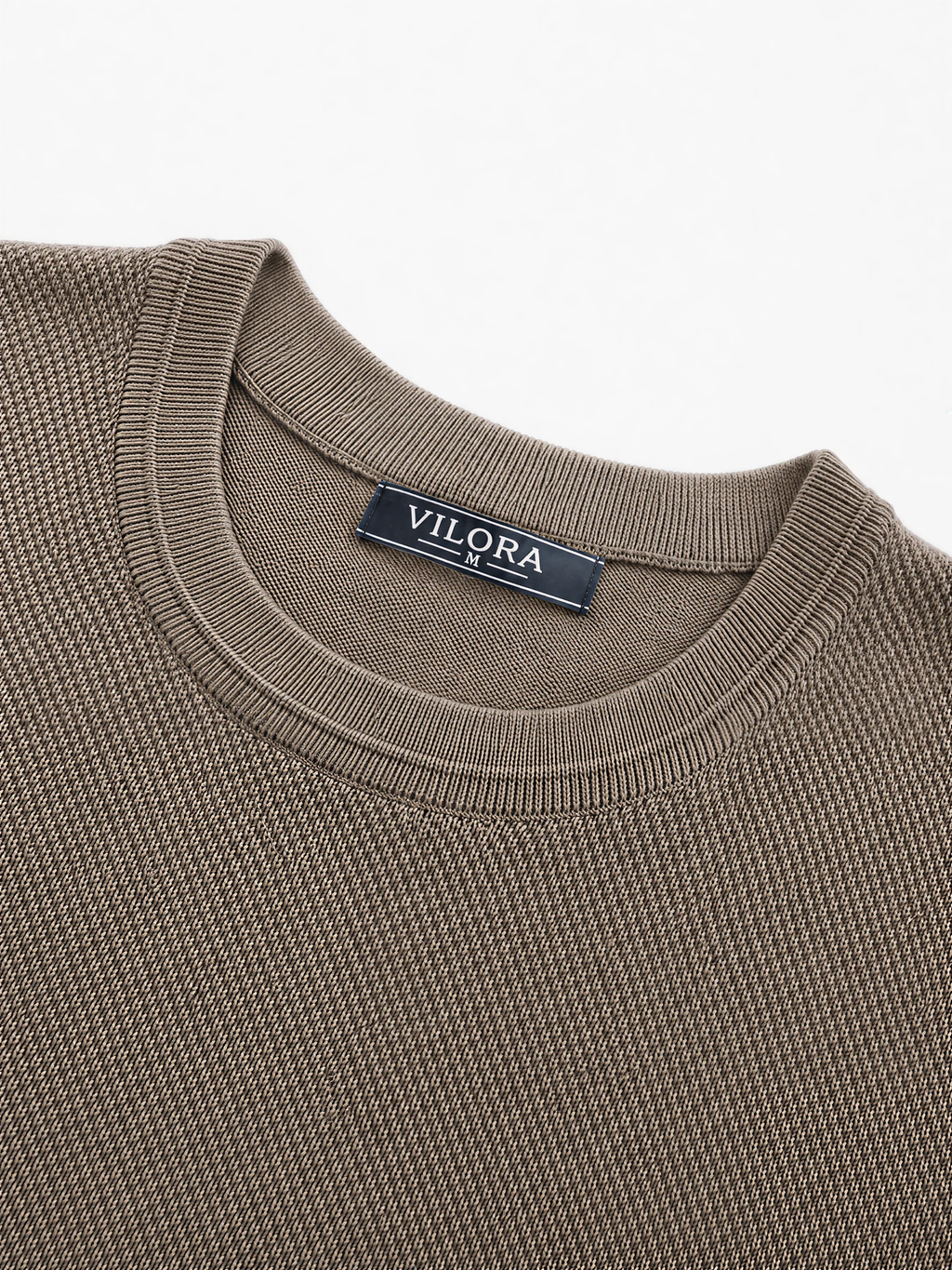 LIVORA Men's Textured Knit T-Shirt | Short Sleeve Stretch Crewneck