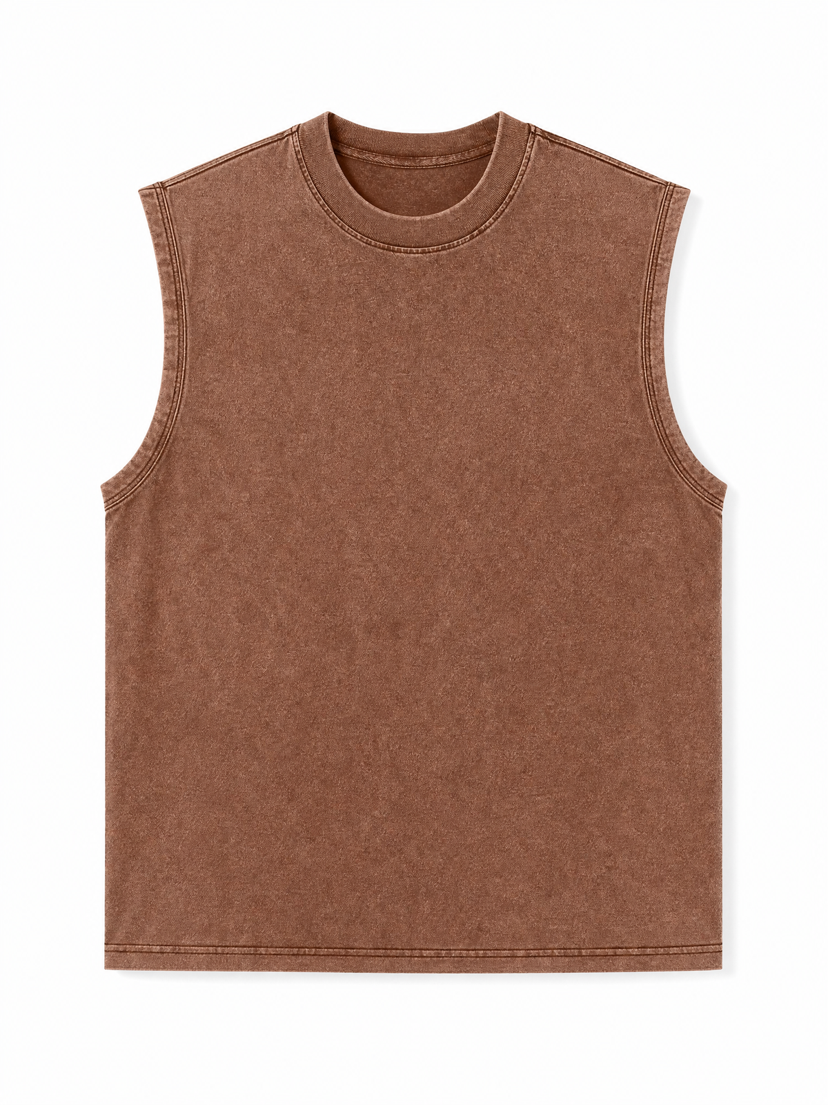 LIVORA Men's Washed Cotton Muscle Tank | Sleeveless Casual T-Shirt