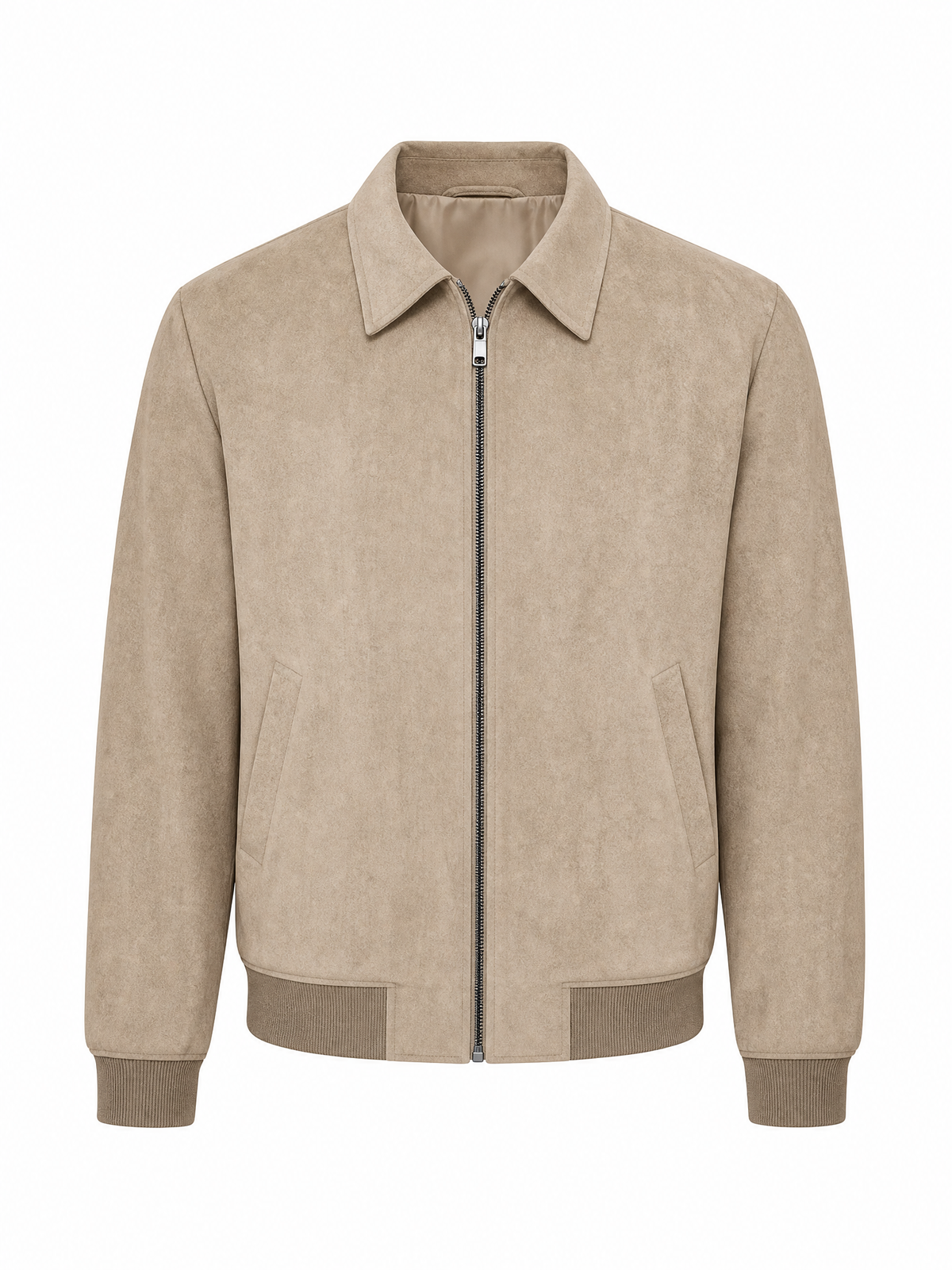 LIVORA Men's Suede Bomber Jacket | Lightweight Casual Jacket