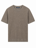 LIVORA Men's Textured Knit T-Shirt | Short Sleeve Stretch Crewneck