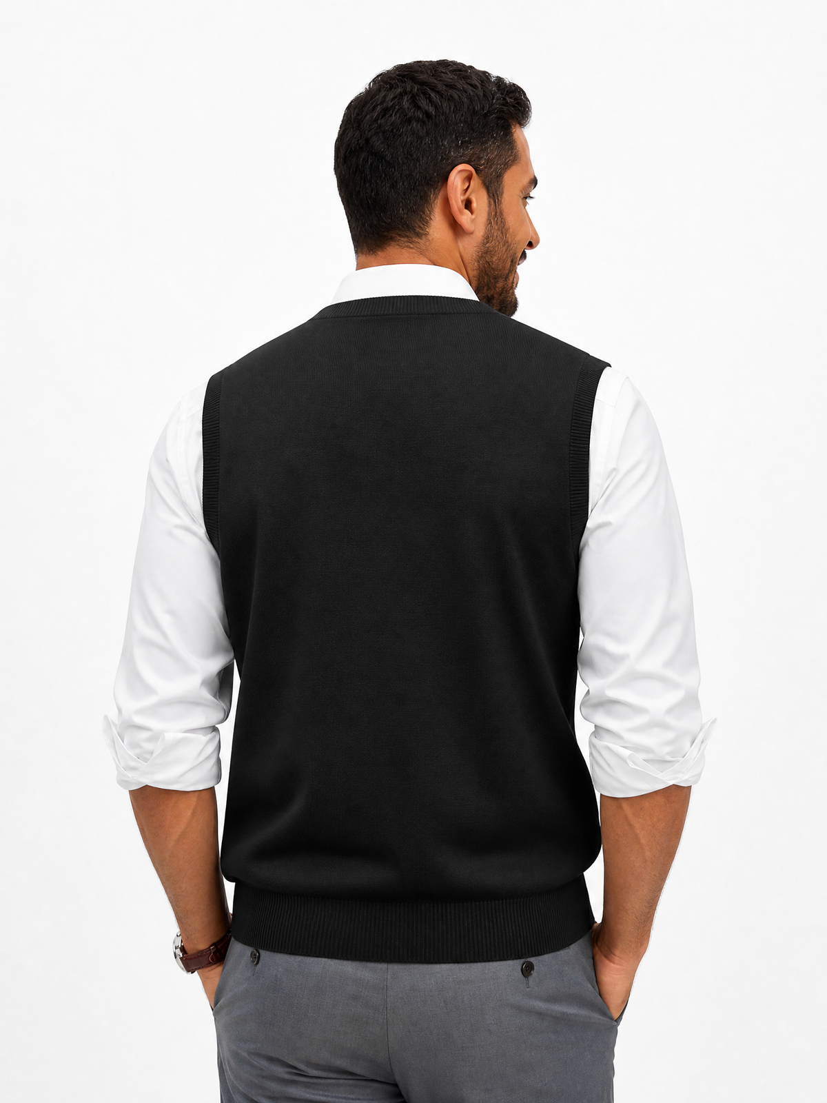 LIVORA Men's V Neck Sweater Vest | Casual Knit Vest
