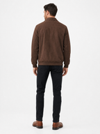 LIVORA Men's Suede Bomber Jacket | Lightweight Casual Jacket