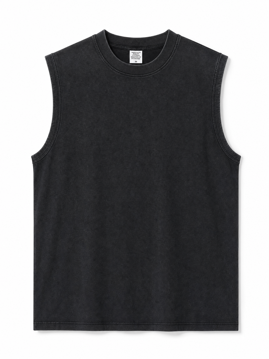 LIVORA Men's Washed Cotton Muscle Tank | Sleeveless Casual T-Shirt