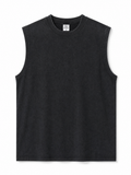 LIVORA Men's Washed Cotton Muscle Tank | Sleeveless Casual T-Shirt