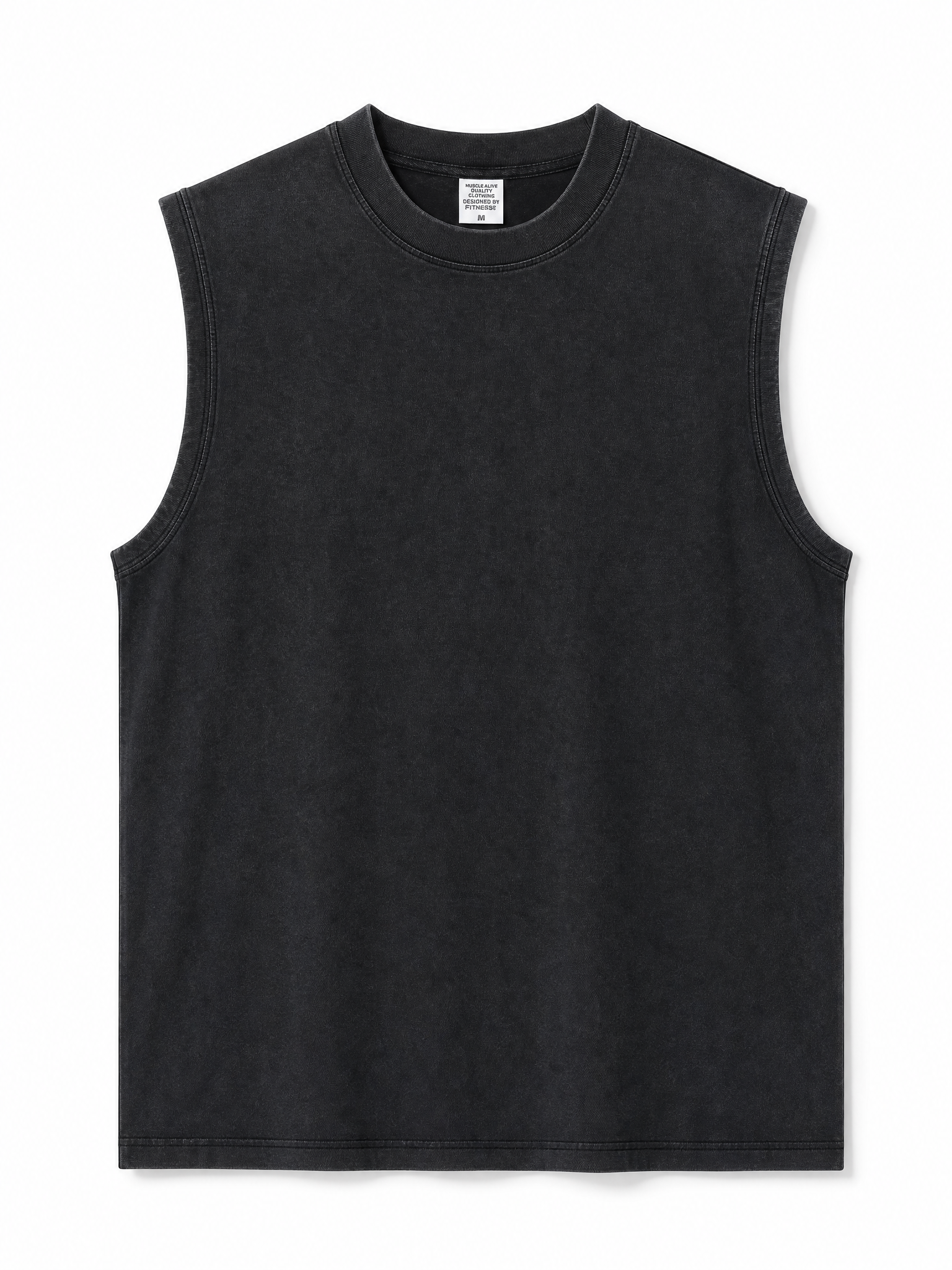 LIVORA Men's Washed Cotton Muscle Tank | Sleeveless Casual T-Shirt