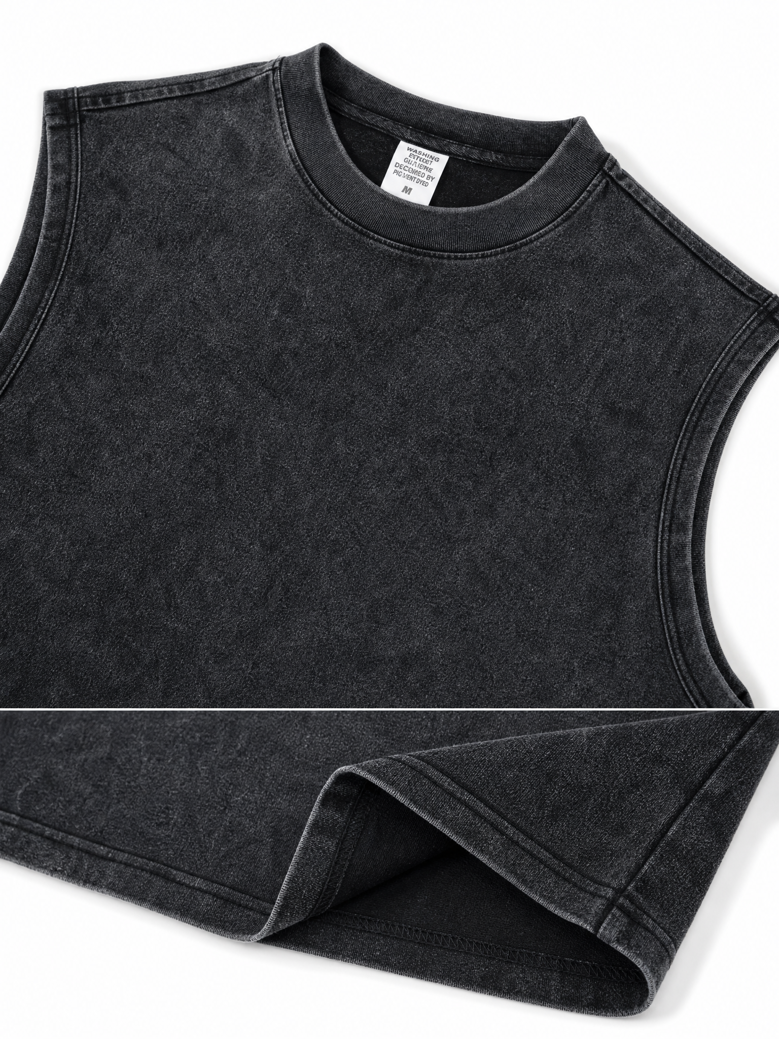 LIVORA Men's Washed Cotton Muscle Tank | Sleeveless Casual T-Shirt