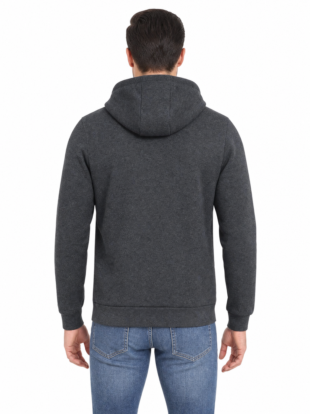 LIVORA Men's Fleece Hoodie Jacket | Full-Zip Warm Lined Jacket