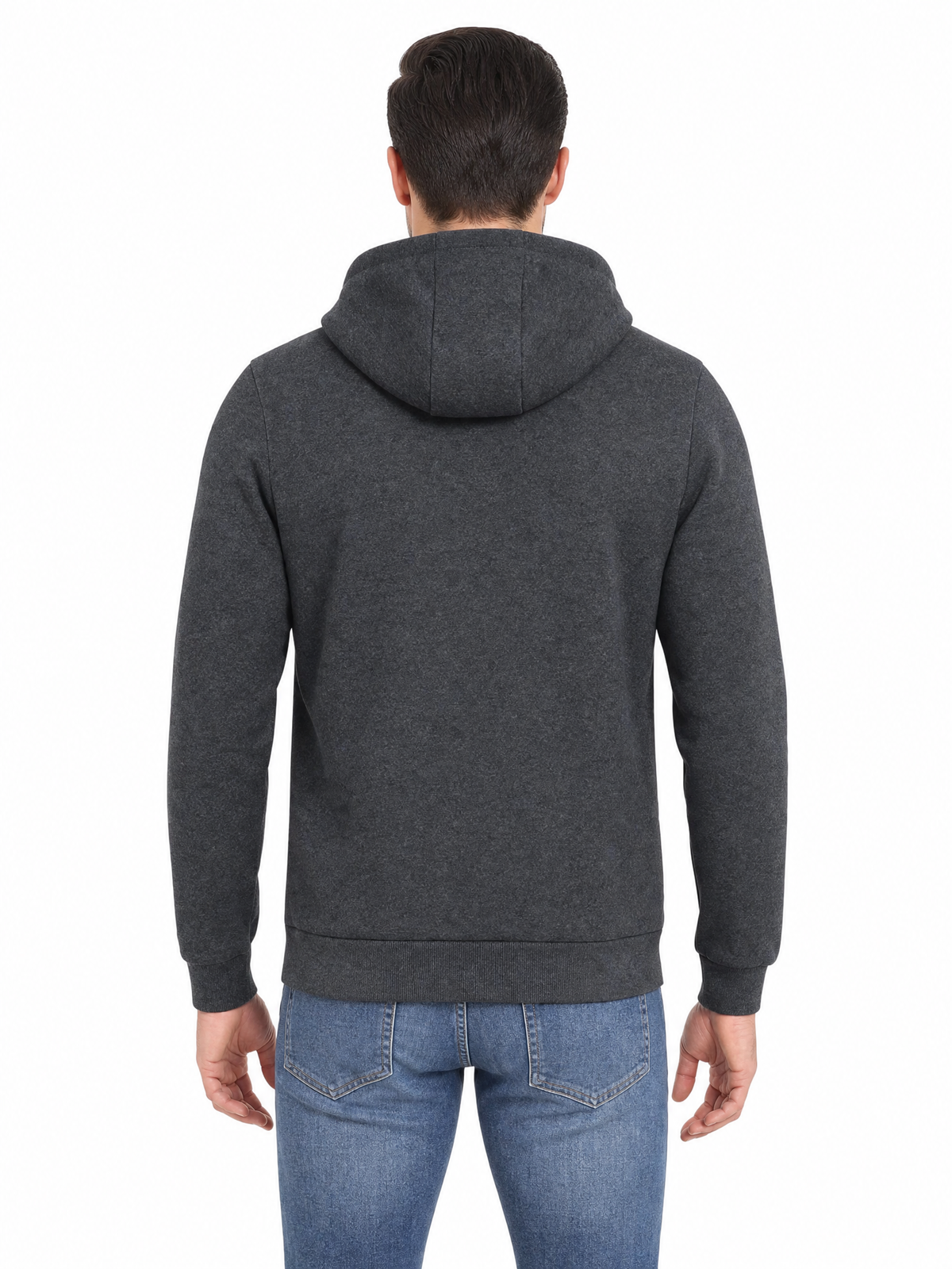 LIVORA Men's Fleece Hoodie Jacket | Full-Zip Warm Lined Jacket